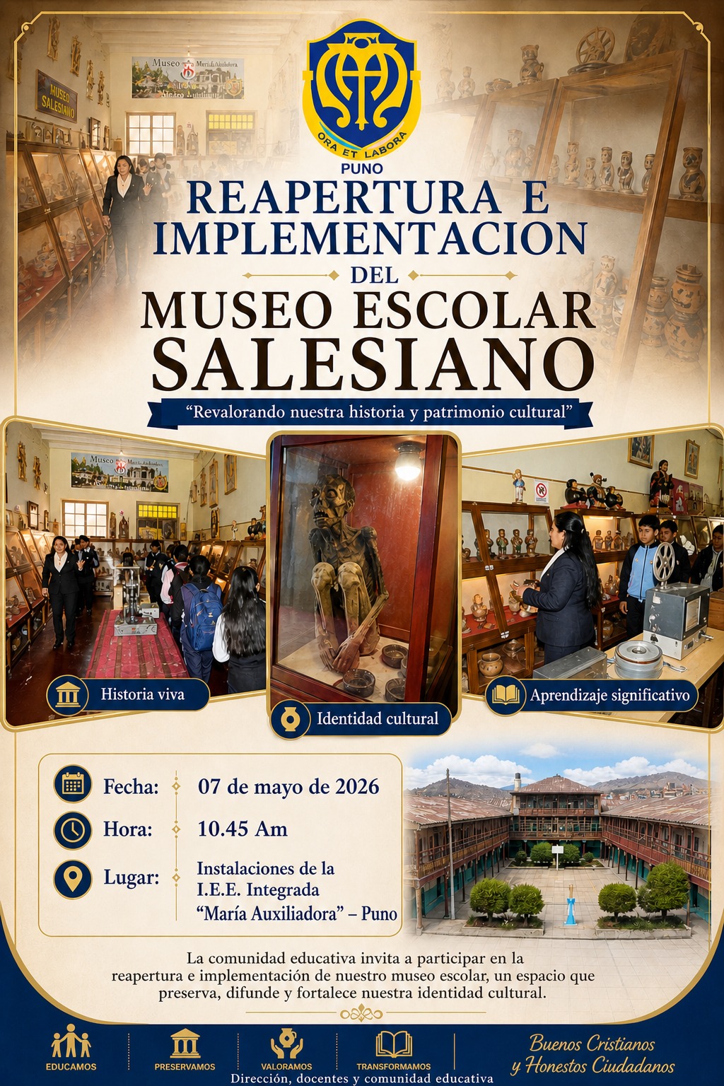 REAPERTURA DEL MUSEO ESCOLAR SALECIANO